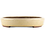 Pot à bonsaï ovale blanc cassé de Yamaaki - 450 x 340 x 65 mm