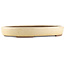 Pot à bonsaï ovale blanc cassé de Yamaaki - 450 x 340 x 65 mm