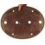 Maceta ovalada para bonsái de color blanco roto de Yamaaki - 450 x 340 x 65 mm