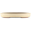 Pot à bonsaï ovale blanc cassé de Yamaaki - 400 x 275 x 55 mm