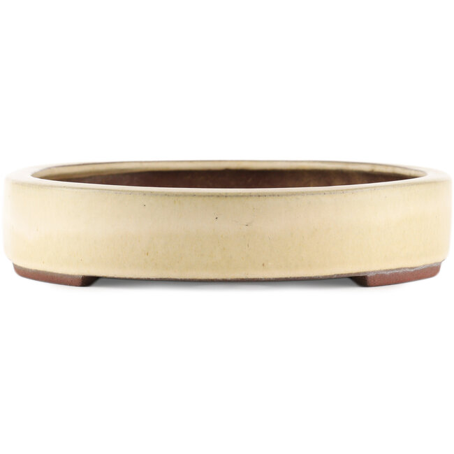 Ovale gebroken witte bonsai pot van Yamaaki - 400 x 275 x 55 mm