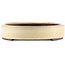 Oval off-white bonsai pot by Yamaaki - 400 x 275 x 55 mm