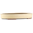Pot à bonsaï ovale blanc cassé de Yamaaki - 400 x 275 x 55 mm