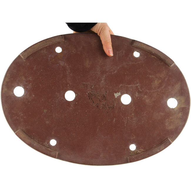 Maceta ovalada para bonsái de color blanco roto de Yamaaki - 400 x 275 x 55 mm