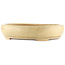 Pot à bonsaï ovale blanc cassé de Reiho - 440 x 360 x 100 mm
