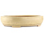 Pot à bonsaï ovale blanc cassé de Reiho - 440 x 360 x 100 mm