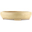 Pot à bonsaï ovale blanc cassé de Reiho - 440 x 360 x 100 mm