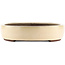 Vaso bonsai ovale bianco sporco di Yamaaki - 450 x 335 x 75 mm