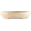 Oval off-white bonsai pot by Hattori - 450 x 360 x 95 mm