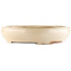Pot à bonsaï ovale blanc cassé de Hattori - 450 x 360 x 95 mm