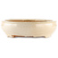 Pot à bonsaï ovale blanc cassé de Hattori - 450 x 360 x 95 mm