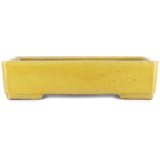 Rechthoekige gele bonsaipot van Shuhou - 345 x 255 x 80 mm