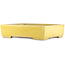 Pot à bonsaï rectangulaire jaune de Shuhou - 345 x 255 x 80 mm