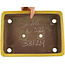 Pot à bonsaï rectangulaire jaune de Shuhou - 345 x 255 x 80 mm