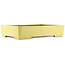 Pot à bonsaï rectangulaire jaune de Reiho - 480 x 335 x 100 mm