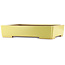 Pot à bonsaï rectangulaire jaune de Reiho - 480 x 335 x 100 mm