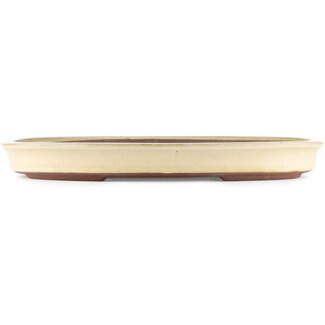 Yamaaki Pot à bonsaï ovale blanc de 420 mm par Yamaaki, Tokoname, Japon
