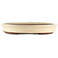 Pot à bonsaï ovale blanc de Yamaaki - 420 x 310 x 45 mm