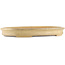 Oval beige  bonsai pot by Reiho - 525 x 370 x 60 mm