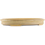 Oval beige  bonsai pot by Reiho - 525 x 370 x 60 mm