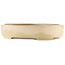 Oval off-white bonsai pot by Hattori - 370 x 285 x 70 mm