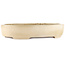 Oval off-white bonsai pot by Hattori - 370 x 285 x 70 mm