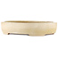 Oval off-white bonsai pot by Hattori - 370 x 285 x 70 mm