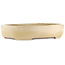 Oval off-white bonsai pot by Hattori - 370 x 285 x 70 mm