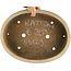 Pot à bonsaï ovale blanc cassé de Hattori - 370 x 285 x 70 mm