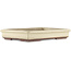 Pot à bonsaï rectangulaire blanc cassé de Tokoname - 340 x 250 x 50 mm