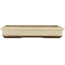 Pot à bonsaï rectangulaire blanc cassé de Tokoname - 340 x 250 x 50 mm