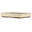 Pot à bonsaï rectangulaire blanc cassé de Tokoname - 340 x 250 x 50 mm