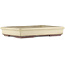 Maceta rectangular para bonsái de color blanco roto de Tokoname - 340 x 250 x 50 mm