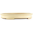 Oval beige  bonsai pot by Yamafusa - 410 x 315 x 60 mm