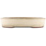 Oval white bonsai pot by Yamaaki - 365 x 285 x 70 mm