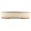 Pot à bonsaï ovale blanc de Yamaaki - 365 x 285 x 70 mm