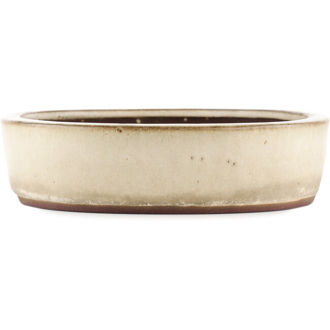 Ovale witte bonsai pot van Yamaaki - 365 x 285 x 70 mm