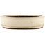 Oval white bonsai pot by Yamaaki - 365 x 285 x 70 mm