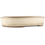 Oval white bonsai pot by Yamaaki - 365 x 285 x 70 mm