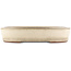 Oval white bonsai pot by Yamaaki - 365 x 285 x 70 mm