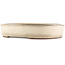 Oval white bonsai pot by Yamaaki - 365 x 285 x 70 mm