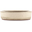 Oval white bonsai pot by Yamaaki - 365 x 285 x 70 mm