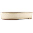 Oval white bonsai pot by Yamaaki - 365 x 285 x 70 mm