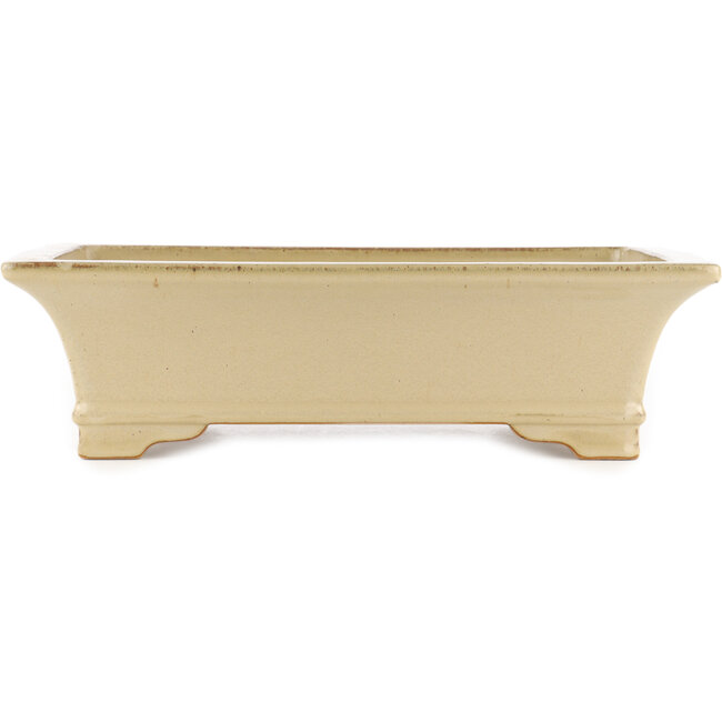 Rechthoekige beige bonsai pot van Reiho - 375 x 280 x 105 mm