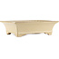 Maceta rectangular beige para bonsái de Reiho - 375 x 280 x 105 mm