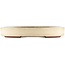 Pot à bonsaï ovale blanc de Yamaaki - 410 x 290 x 60 mm