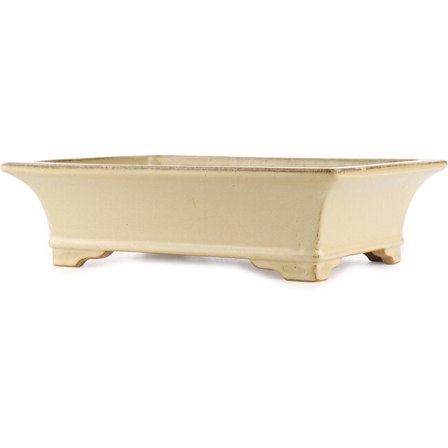 Rectangular beige  bonsai pot by Reiho - 375 x 280 x 105 mm