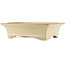 Maceta rectangular beige para bonsái de Reiho - 375 x 280 x 105 mm