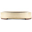 Maceta ovalada blanca para bonsái de Yamaaki - 410 x 290 x 60 mm