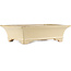 Maceta rectangular beige para bonsái de Reiho - 375 x 280 x 105 mm